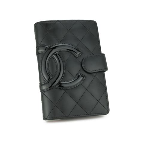 Chanel Quilted Cambon Bifold Medium Wallet Black Calfskin